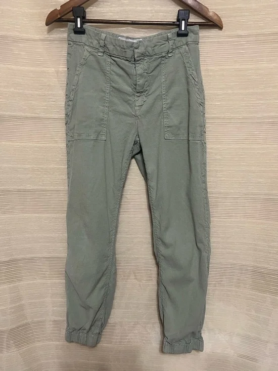 Frank & Eileen Jameson Jogger Pants Linen Blend Sage Green Size 4 - Picture 1 of 7